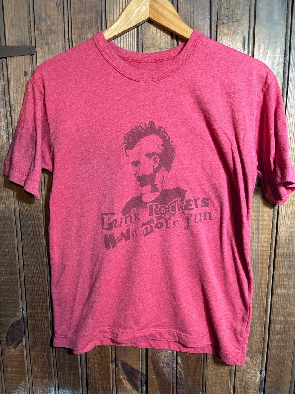 Men's Red Graphic Punk Rock T-Shirt